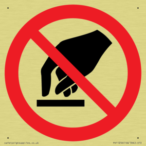 P010 Prohibition: Do not touch